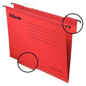 Esselte Classic A4 Suspension File Board 15mm V Base Red (Pack 25) 90316